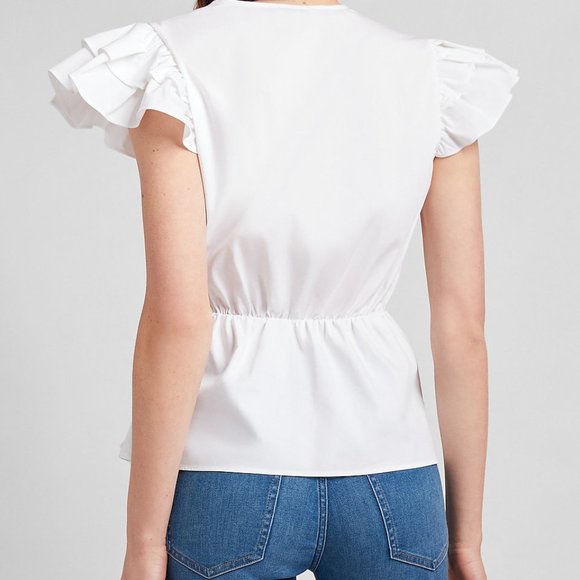 Express Ruffle Peplum Top - Picture 7 of 8